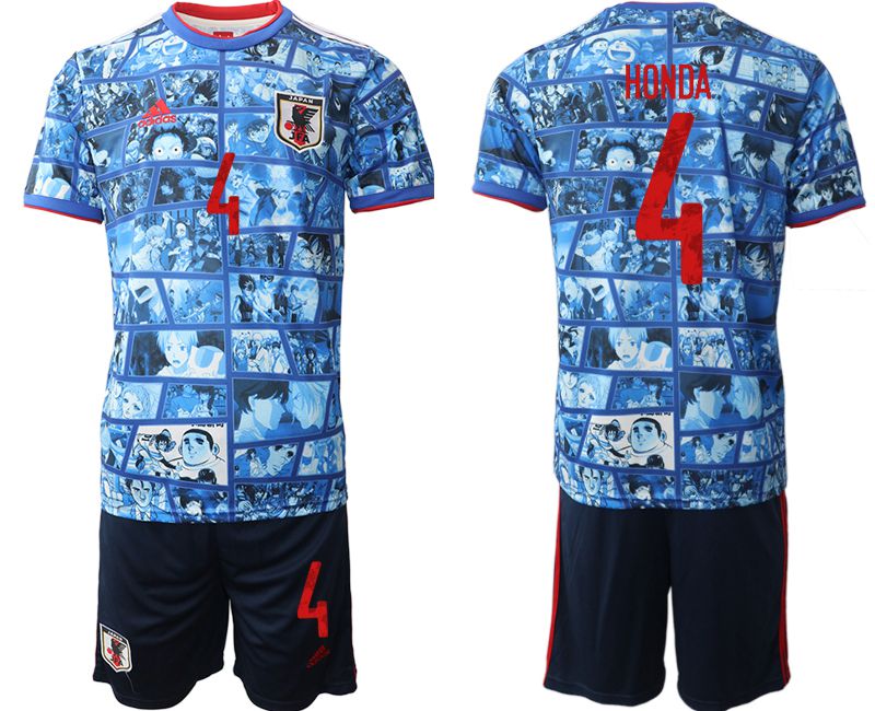 Men 2022 World Cup National Team Japan home blue #4 Soccer Jersey
